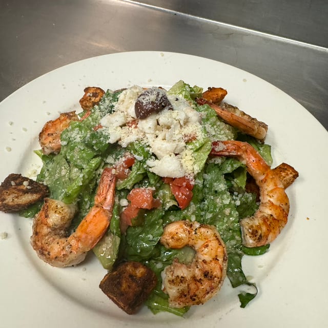 Seafood Caesar Salad.