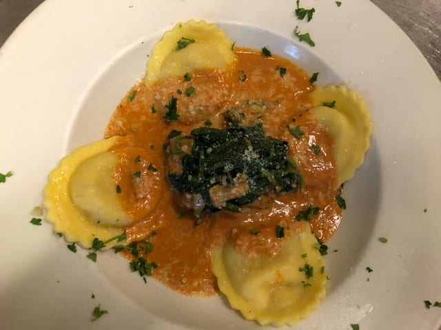 Lobster & Crab Ravioli.