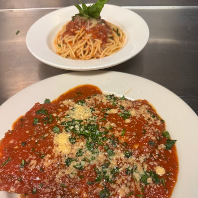 Veal Parmigiana.
